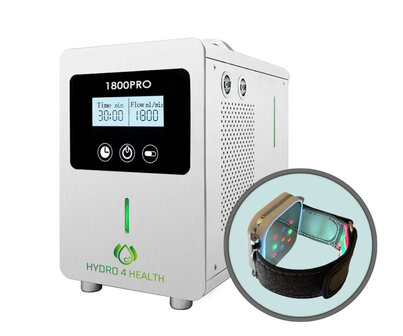 HYDRO 4 HEALTH&reg; | 1800PRO | Hydrogen inhalation therapy device (+ATP wristband)
